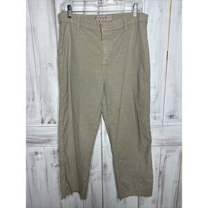 WOMENS FRANK & EILEEN KINSALE HIGH RISE WIDE LEG CROPPED‎ PANTS SAGE GREEN 12